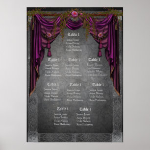 Póster Gráfico de asientos de Bodas medievales celtas
