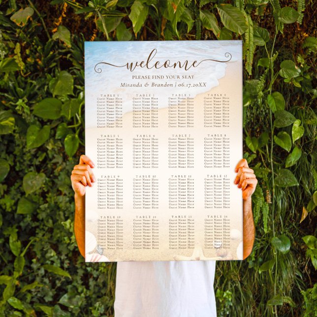 Póster Gráfico de asientos de Bodas Tropical Beach Starfi (Subido por el creador)