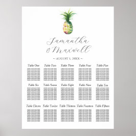Póster Gráfico de asientos de casamiento personalizado Pi