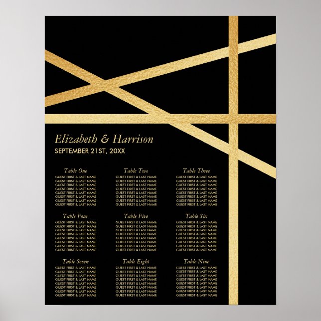 Póster Gráfico de asientos de estilo geométrico con efect (Frente)