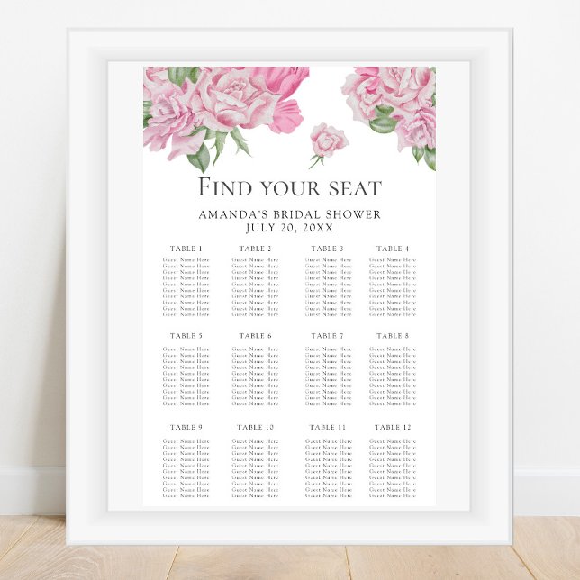 Póster Gráfico de asientos de flores acuarela (Subido por el creador)