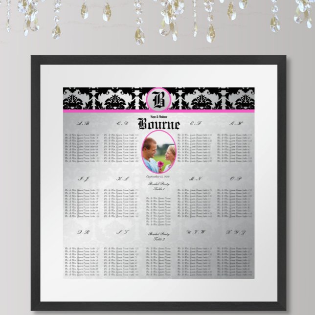 Póster Gráfico de Asientos de Foto de Boda (To see frame and mat pricing,  please choose your options.)
