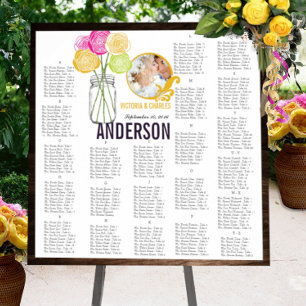 Póster Gráfico de Asientos de Frasco de Mason Moderno Vin