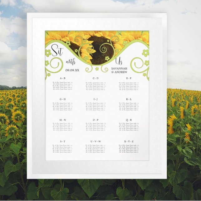 Póster Gráfico de asientos de girasol alfabético (Subido por el creador)