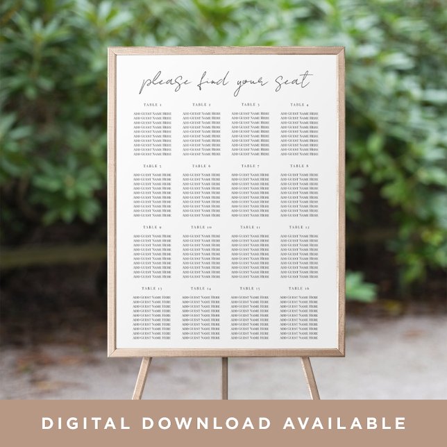 Póster Gráfico de asientos de guiones mínimos modernos (Subido por el creador)