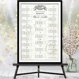 Póster Gráfico de asientos de invitados para eventos espe