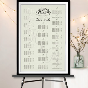 Póster Gráfico de asientos de invitados para eventos espe