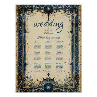 Póster Gráfico de asientos de los Bodas reales de Numenor