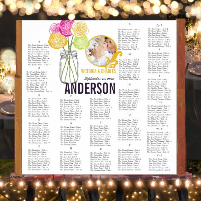 Póster Gráfico de asientos de Mason Jar moderno fotográfi (Subido por el creador)