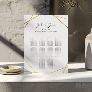 Póster Gráfico de asientos de matrimonio elegante geométr