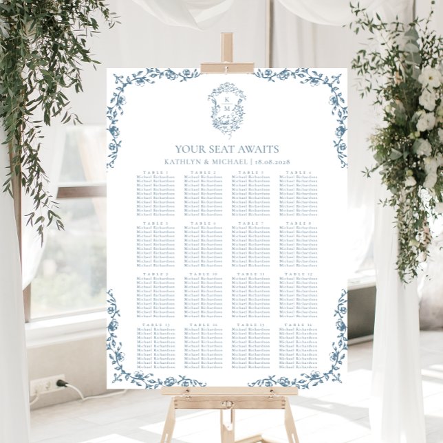Póster Gráfico de asientos de mesa 16 del Boda del Escudo (Subido por el creador)