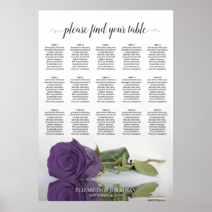 Póster Gráfico de asientos de mesa Amethyst Purple Rosa 1
