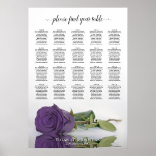 Póster Gráfico de asientos de mesa Amethyst Purple Rosa 2