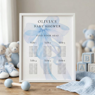 Póster Gráfico de Asientos de Mesa para Baby Shower de La