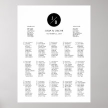 Gráfico de asientos de monograma de círculo Minima