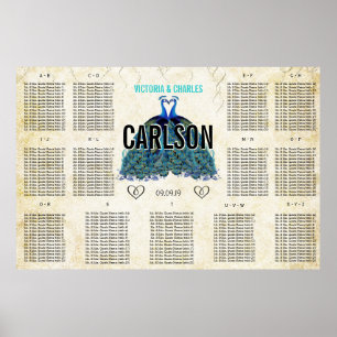 Póster Gráfico de asientos de pavo real de Gatsby de Art