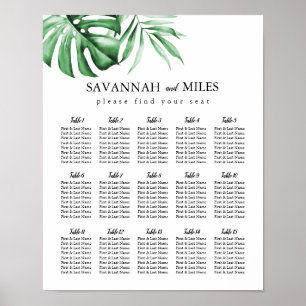 Póster Gráfico de asientos de Personalizable de hojas tro