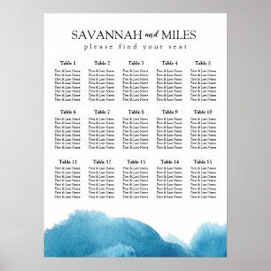 Póster Gráfico de asientos de Personalizable de lavado az