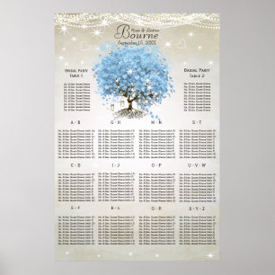 Póster Gráfico de Asientos del Árbol de Corazón de Hoja A