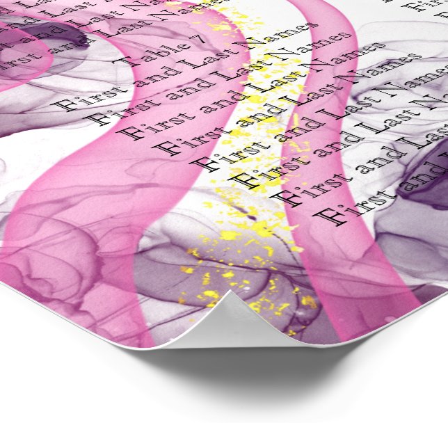 Póster Gráfico de asientos del boda (Esquina)