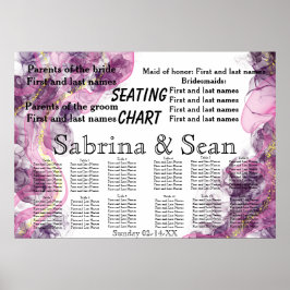Póster Gráfico de asientos del boda