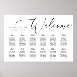 Póster Gráfico de asientos del boda