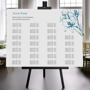 Póster Gráfico de asientos del Boda de contorno de Lily A