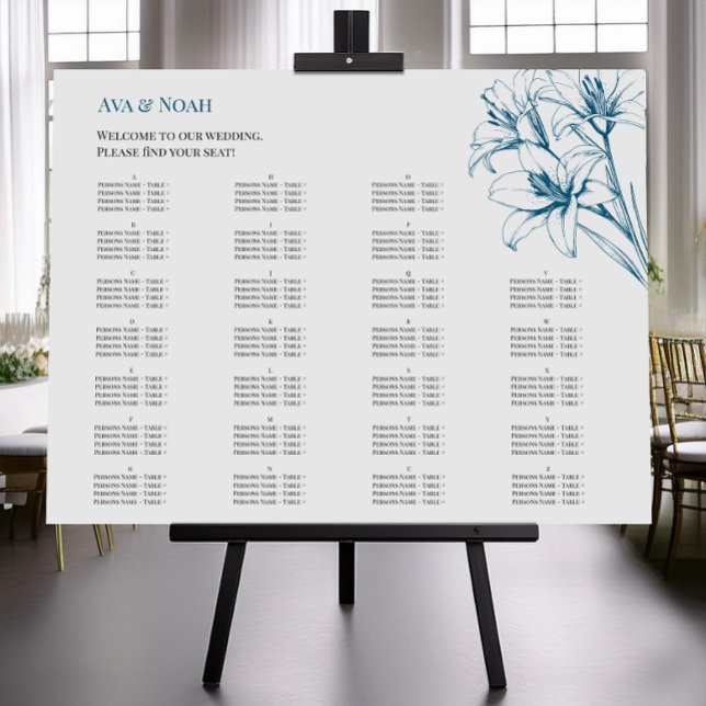 Póster Gráfico de asientos del Boda de contorno de Lily A (Subido por el creador)