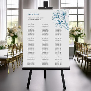 Póster Gráfico de asientos del Boda de contorno de Lily A