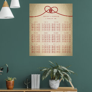 Póster Gráfico de asientos del Boda de doble felicidad de