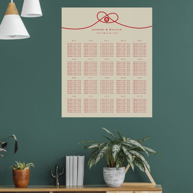 Póster Gráfico de asientos del Boda de doble felicidad de (Salón 1)
