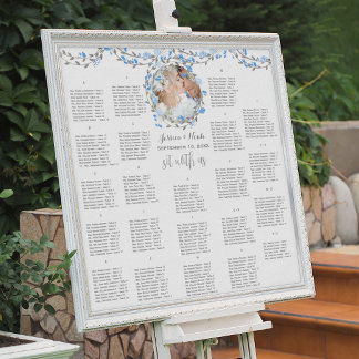 Póster Gráfico de asientos del Boda de fotografía de colo