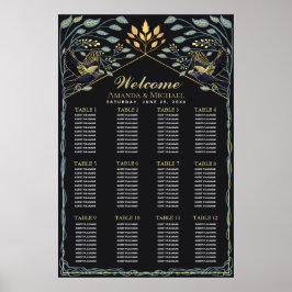 Póster Gráfico de asientos del Boda de la avena gótica en
