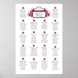 Póster Gráfico de asientos del Boda de temas de película