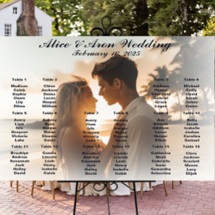 Póster Gráfico de asientos del Boda fotográfico