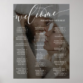 Póster Gráfico de asientos del Boda fotográfico de bienve