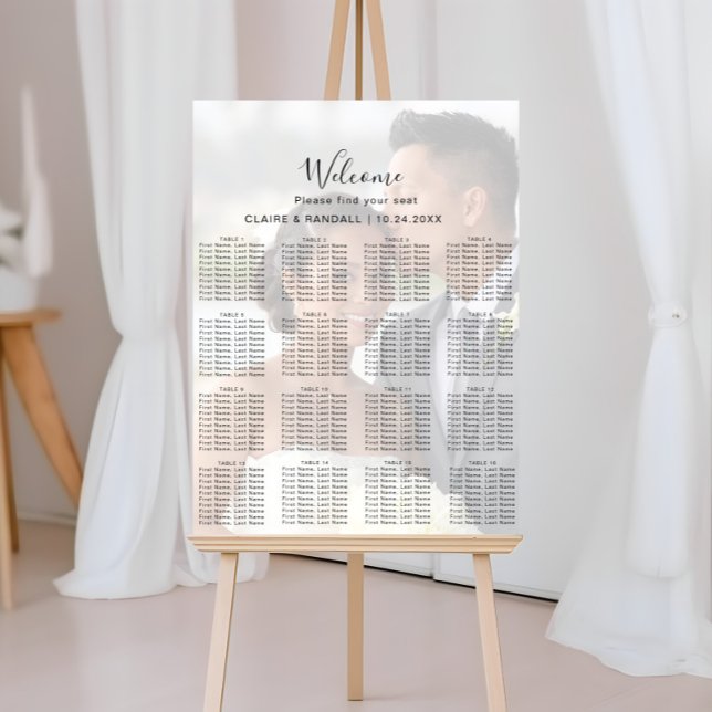 Póster Gráfico de asientos del Boda fotográfico de caligr (Subido por el creador)