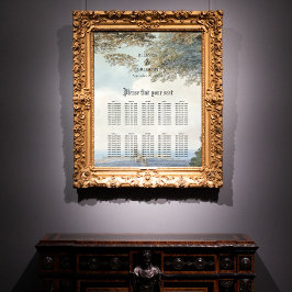 Póster Gráfico de asientos del bosque del castillo de cue