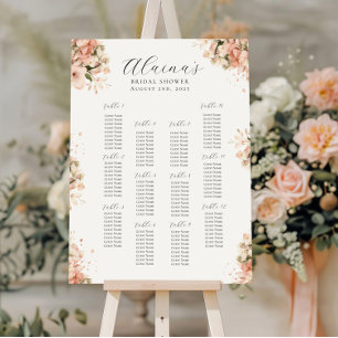 Póster Gráfico de asientos   Ducha de novia Brunch & Bubb
