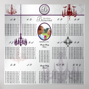 Póster Gráfico de asientos fotográficos de Boda de candel