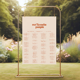Póster Gráfico de Asientos Imprimible de Terracota Simple