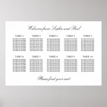 Gráfico de Asientos Minimalista Elegante de 10 Mes
