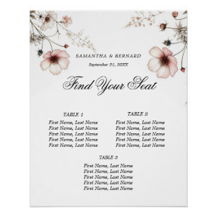 Póster Gráfico de asientos minimalistas en verano de flor