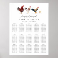 Gráfico de Asientos para Boda de Gallinas de Granj