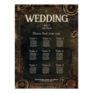 Póster Gráfico de asientos para Bodas de asuntos de Steam