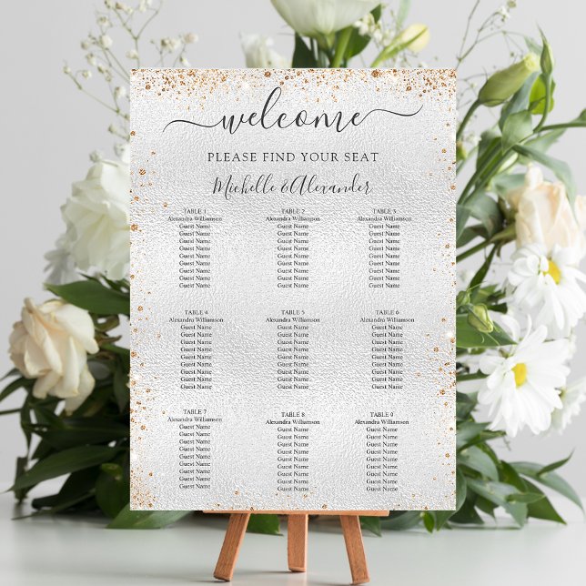 Póster Gráfico de asientos para cena de boda con brillo d (Subido por el creador)