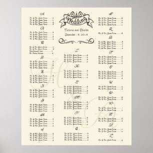 Póster Gráfico de Asientos para Invitados de Evento Espec