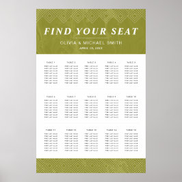 Póster Gráfico de asientos verdes de Hues Chartreuse negr