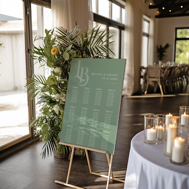 Póster Gráfico de asientos verdes de sabio | Geométrico B (Subido por el creador)