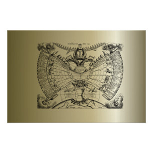 Póster Gráfico de astrología zodiaca